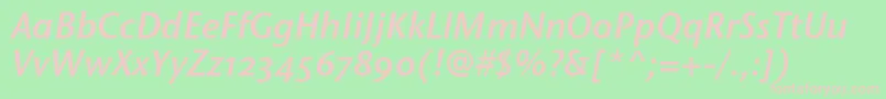 StoneSansSemOsItcttSemiita Font – Pink Fonts on Green Background