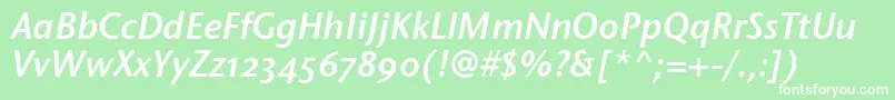 StoneSansSemOsItcttSemiita Font – White Fonts on Green Background