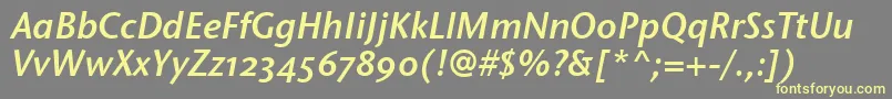 StoneSansSemOsItcttSemiita Font – Yellow Fonts on Gray Background