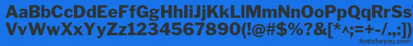 LibrefranklinExtrabold Font – Black Fonts on Blue Background