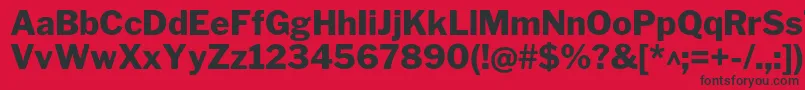 Шрифт LibrefranklinExtrabold – чёрные шрифты на красном фоне