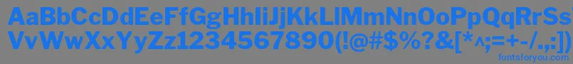 Czcionka LibrefranklinExtrabold – niebieskie czcionki na szarym tle