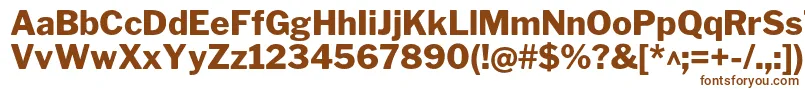 LibrefranklinExtrabold-fontti – ruskeat fontit valkoisella taustalla