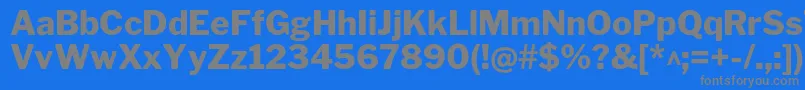 Czcionka LibrefranklinExtrabold – szare czcionki na niebieskim tle