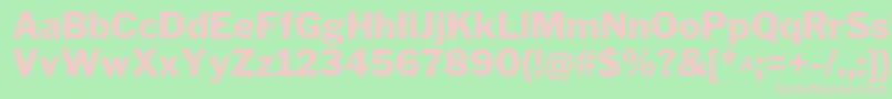 LibrefranklinExtrabold-fontti – vaaleanpunaiset fontit vihreällä taustalla