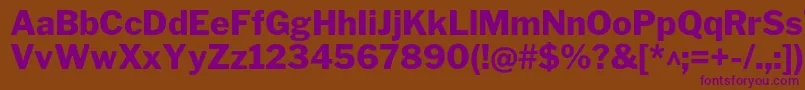 LibrefranklinExtrabold Font – Purple Fonts on Brown Background
