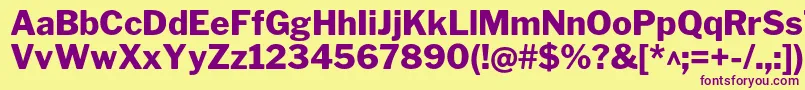 LibrefranklinExtrabold Font – Purple Fonts on Yellow Background