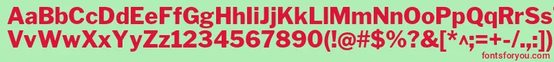 LibrefranklinExtrabold Font – Red Fonts on Green Background