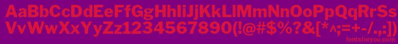 LibrefranklinExtrabold Font – Red Fonts on Purple Background
