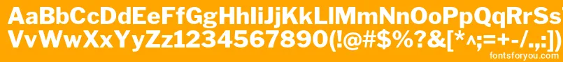 フォントLibrefranklinExtrabold – オレンジの背景に白い文字