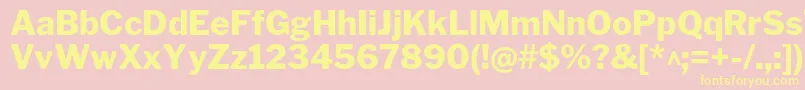 LibrefranklinExtrabold Font – Yellow Fonts on Pink Background