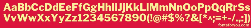 LibrefranklinExtrabold Font – Yellow Fonts on Red Background