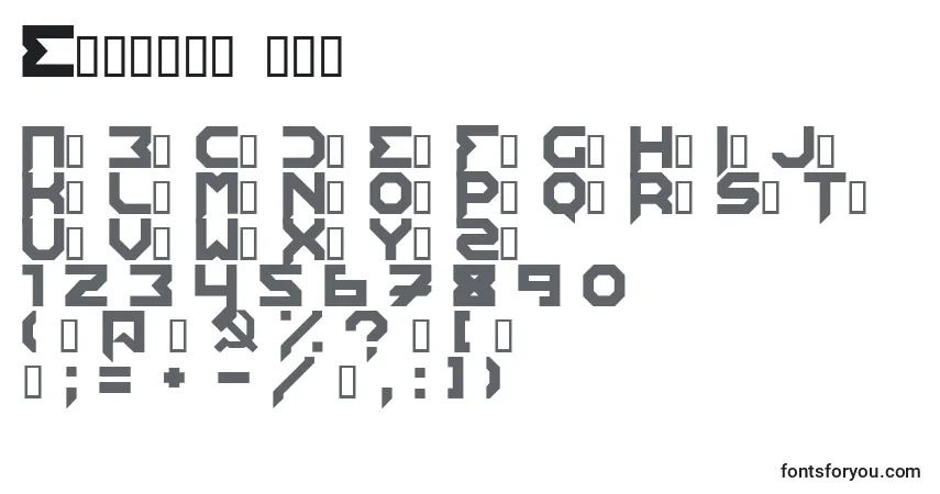 Czcionka Edistys ffy – alfabet, cyfry, specjalne znaki