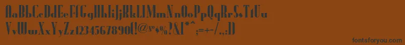 Шрифт Radioranchnf – чёрные шрифты на коричневом фоне