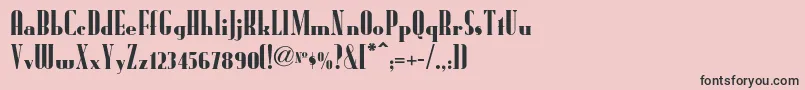 フォントRadioranchnf – ピンクの背景に黒い文字