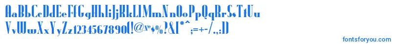 フォントRadioranchnf – 白い背景に青い文字