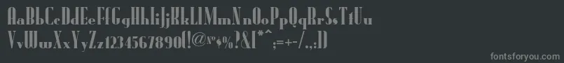 フォントRadioranchnf – 黒い背景に灰色の文字