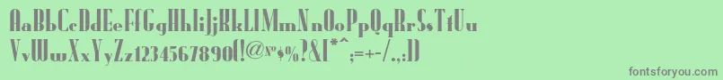 フォントRadioranchnf – 緑の背景に灰色の文字