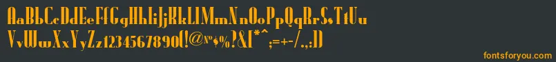 フォントRadioranchnf – 黒い背景にオレンジの文字