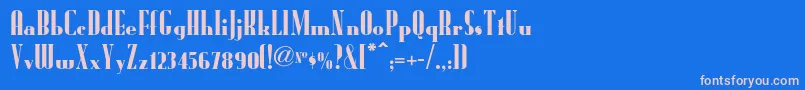 フォントRadioranchnf – ピンクの文字、青い背景