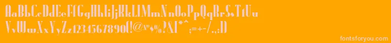 フォントRadioranchnf – オレンジの背景にピンクのフォント