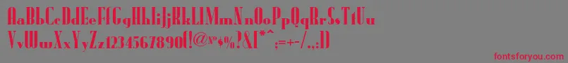 Radioranchnf Font – Red Fonts on Gray Background