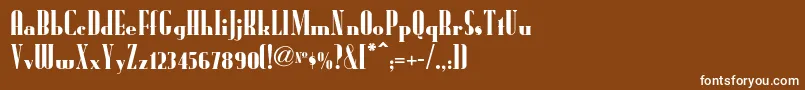 フォントRadioranchnf – 茶色の背景に白い文字