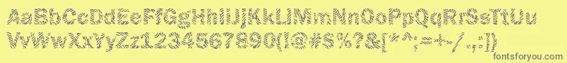 fuente Funky09Bold – Fuentes Grises Sobre Fondo Amarillo