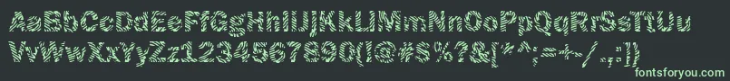 Funky09Bold Font – Green Fonts on Black Background