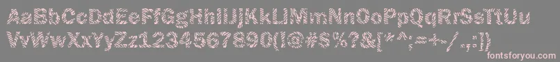Funky09Bold-Schriftart – Rosa Schriften auf grauem Hintergrund