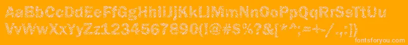 Fonte Funky09Bold – fontes rosa em um fundo laranja