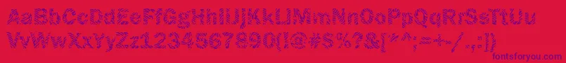 Funky09Bold Font – Purple Fonts on Red Background