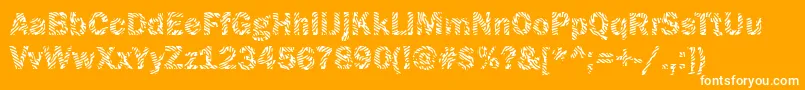 Funky09Bold Font – White Fonts on Orange Background