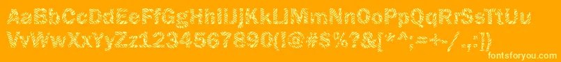 Funky09Bold Font – Yellow Fonts on Orange Background