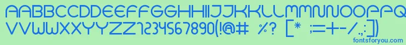 フォントGocaLogotypeBeta – 青い文字は緑の背景です。