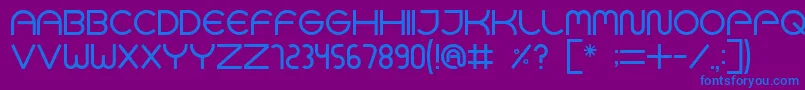 フォントGocaLogotypeBeta – 紫色の背景に青い文字