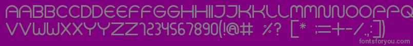 フォントGocaLogotypeBeta – 紫の背景に灰色の文字