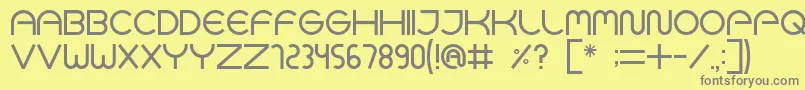 フォントGocaLogotypeBeta – 黄色の背景に灰色の文字