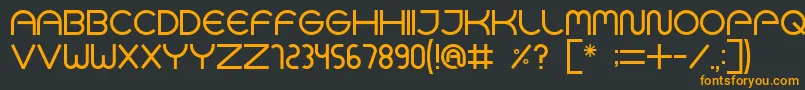 フォントGocaLogotypeBeta – 黒い背景にオレンジの文字