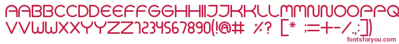 フォントGocaLogotypeBeta – 白い背景に赤い文字