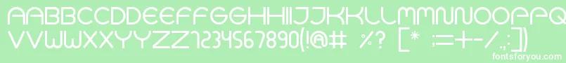 フォントGocaLogotypeBeta – 緑の背景に白い文字