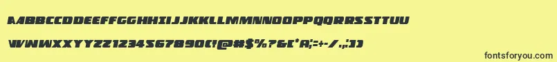 Policecruisercondital Font – Black Fonts on Yellow Background