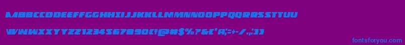 Policecruisercondital Font – Blue Fonts on Purple Background