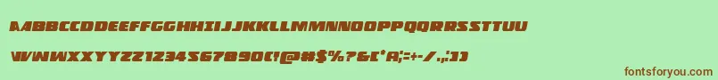 Шрифт Policecruisercondital – коричневые шрифты на зелёном фоне
