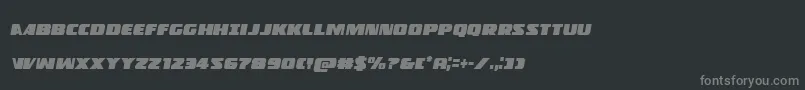 Policecruisercondital Font – Gray Fonts on Black Background