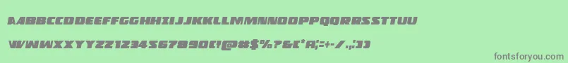 Policecruisercondital Font – Gray Fonts on Green Background