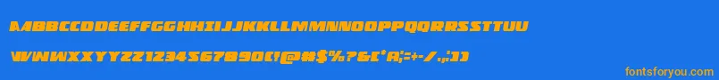 Policecruisercondital Font – Orange Fonts on Blue Background