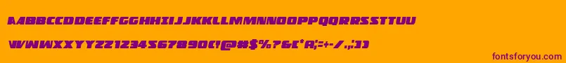 Policecruisercondital Font – Purple Fonts on Orange Background