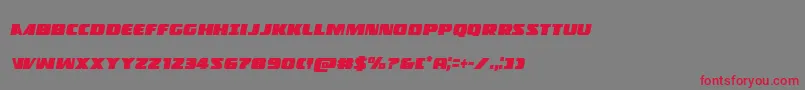 Шрифт Policecruisercondital – красные шрифты на сером фоне