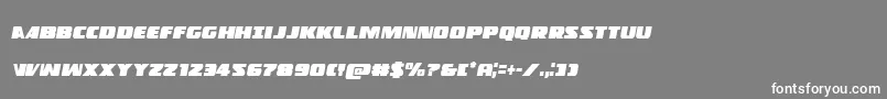 フォントPolicecruisercondital – 灰色の背景に白い文字